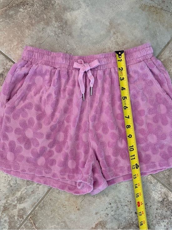 Pink Lilly Retro Flower Terry Cloth Active Shorts Drawstring Women’s M Cotton - Picture 7 of 10